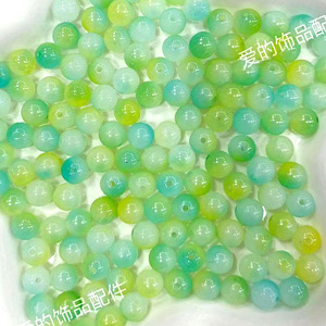 Acrylic <b>Beads</b> 6-10mm Round Candy Color Loose <b>Beads</b> For Jewelry Making Opp Bag Packing - Product Image 4