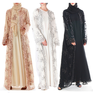 TONGYANG Abaya Dubai lusso paillettes di alta classe abito musulmano ricamo pizzo Ramadan caftano Islam Kimono turco Eid <span class=keywords><strong>Mubarak</strong></span> - Product Image 2