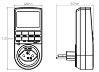 Minuteur électronique intelligent CH Mini avec prise, affichage LCD, 3 prises, 10A 230V, matériau PC, contrôle automatique, pour hôpital