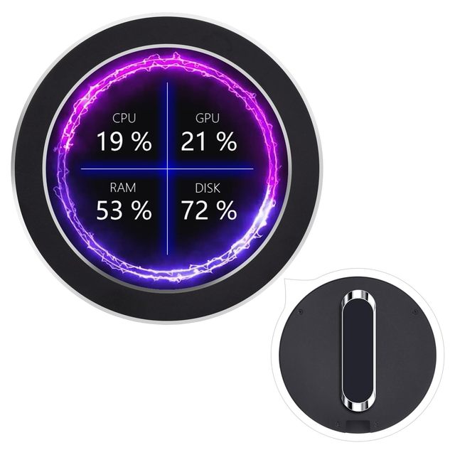 AIsmartlink Waveshare 2.8inch Round LCD Display, CPU/GPU Cooler, Black