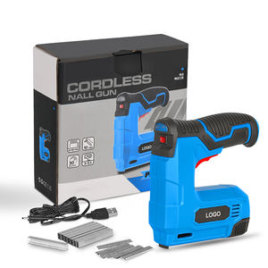 लिथियम बैटरी संचालित कॉर्लेस स्टेपल गन ब्रेड नाखून बंदूक 3 लकड़ी और कागज के लिए 1 छोटे पोर्टेबल स्टेपलर नेलर - Product Image 1