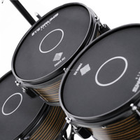 Kit de Batterie Électronique Professionnel EYE E4 Plus, Instrument de Percussion, Pad de Tambour Musical avec Chambre en Aluminium, Ensemble Complet