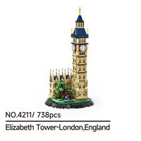 Wange 4211 Tour Elizabeth de Londres, modèle en plastique, jouet de construction pour enfants, ensemble de blocs à assembler, cadeau