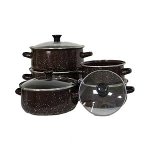 Juego de cazuela esmaltada de diseño clásico europeo de gran oferta, 5 uds., inducción de fondo de Metal para uso doméstico, restaurantes y hoteles comerciales - Product Image 5