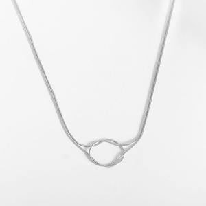 Collier tibétain en argent avec pendentif serpent géométrique, pour usage quotidien, unisexe, chaîne de clavicule, bijou cadeau, longueur 455 cm - Product Image 3