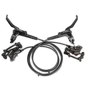 <span class=keywords><strong>Kit</strong></span> de <span class=keywords><strong>frein</strong></span> à disque double en aluminium, conception pliable, plaquettes en composite métallique, pièces de course hydrauliques pour <span class=keywords><strong>VTT</strong></span>, vélos de route, BMX, noir, 2 doigts - Product Image 2