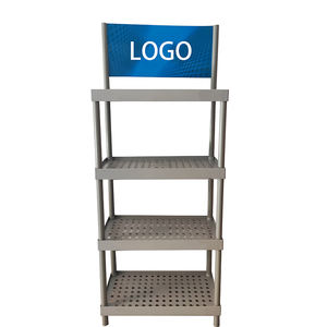 Estantes de Plástico Apilables de 4 Niveles para Botellas y Bebidas, Resistentes y de Alta Calidad, para Almacenamiento en Garaje - Product Image 1