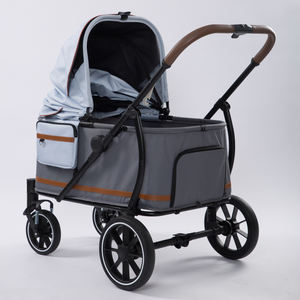 Vente en gros de poussettes pour chiens de grande taille, de haute qualité, rondes, à six sections, pliables - Product Image 6