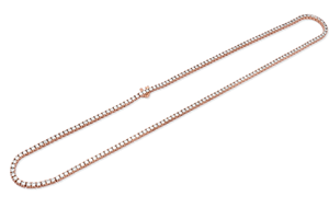 Collar de Cadena de Diamantes Naturales de Corte Brillante de Primera Calidad, Chapado en Oro Rosa de 14k, Diseño de Joyería Fina Elegante Unisex Estilo Hip Hop - Product Image 2