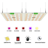Spectre complet UV IR RED élèvent la lumière LM281B + PRO 180W LED élèvent la lumière pour le démarrage des graines de plantes VEG BLOOM Grow