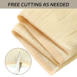 Extensioni per capelli europee OVO invisibili in PU, con trama a farfalla Genius, in vero capello umano, con microperline, senza cuciture, fatte a mano, in PU. - Product Image 3