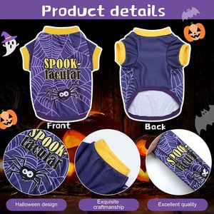 Camisetas de Halloween para Perros Weewooday, Talla Mediana, de Algodón, con Estampado de Dibujos Animados, Disfraz para Razas Pequeñas, Ropa Transpirable para Mascotas - Product Image 3