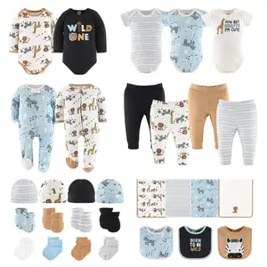 Conjunto de roupas e utensílios essenciais para recém-nascidos, conjunto de 30 peças para presente de bebê, roupas de 0-3 meses, roupas para presente de bebê