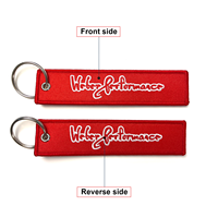 Porte-clés brodé personnalisé avec logo en gros pour accessoires de marque de mode et étiquettes de clés en tissu personnalisées