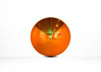 Boule miroir gonflable orange, grands ballons brillants réfléchissants, robe de mariée pour décoration de mariage, gonflables publicitaires