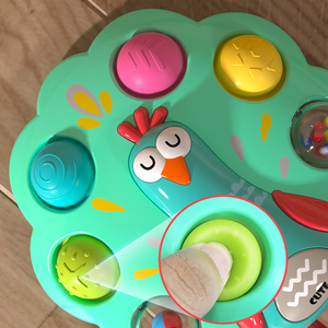 Jouet d'exploration sensorielle en forme de paon mignon pour enfant en bas âge Pop Bubble Eco-friend Finger Training Sound Baby Toy pour bébé de 6 mois - Product Image 3