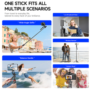 Trépied automatique F06 1,3 m pour prise de vue panoramique à 360 degrés, trépied stable pour <span class=keywords><strong>selfie</strong></span> avec support de téléphone détachable - Product Image 5