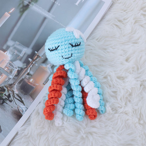 Brillantes Juguetes <span class=keywords><strong>de</strong></span> Peluche <span class=keywords><strong>de</strong></span> <span class=keywords><strong>Ganchillo</strong></span> <span class=keywords><strong>de</strong></span> <span class=keywords><strong>Pulpo</strong></span> Unisex 100% Algodón, Sonajeros <span class=keywords><strong>de</strong></span> Animales Marinos <span class=keywords><strong>para</strong></span> Bebés, Mini Amigurumi <span class=keywords><strong>de</strong></span> <span class=keywords><strong>Ganchillo</strong></span> con Relleno <span class=keywords><strong>de</strong></span> Algodón PP - Product Image 6