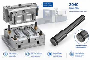 Pilar de Guía de Precisión con Recubrimiento DLC para Molde de Inyección, Pasador de Guía Escalonado para Alineación y Posicionamiento de Moldes de Plástico - Product Image 1