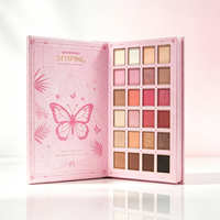 Palette de maquillage SIYIPING Papillon Rose, multi-pages, fard à paupières et blush longue tenue, ensemble cosmétique