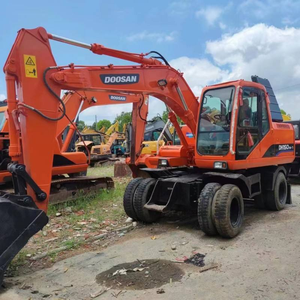 Excavatrice hydraulique sur roues Doosan DH150W-7 de 15 tonnes d'occasion, très rentable, avec pompe à engrenages PLC et roulement, en vente - Product Image 5