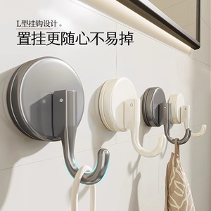 Suction Cup <b>Hook</b> Single Plastic 3-5kg Load Bearing For Kitchen Bathroom Toilet Door Wall Mount - Product Image 4