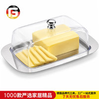 Boîte à beurre minimaliste en plastique avec assiette à dessert, réfrigérer selon les besoins, récipient de rangement