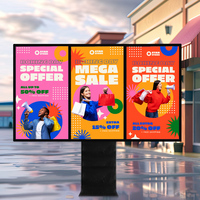 Écran de menu à affichage extérieur Lecteur numérique à travers les cartes de menu Système de signalisation numérique LCD Drive Thru pour restaurant