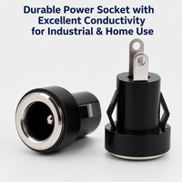 Prise d'alimentation CC DC-022BA noire avec fente à boucle 5,5*2,1 en laiton, connecteur vertical à pied court pour ordinateur portable, adaptateur 2 broches 12V