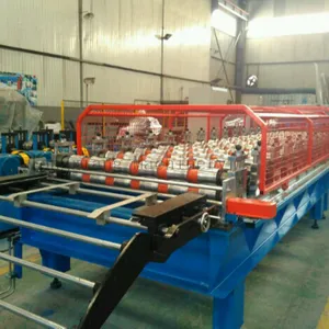 High quality glazed tile trapezoidal roof press roll forming machine