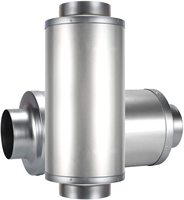 Conduit de silencieux absorbant en acier galvanisé de 50cm de hauteur personnalisable réducteur de bruit supérieur pour les systèmes de ventilation conduits d'air