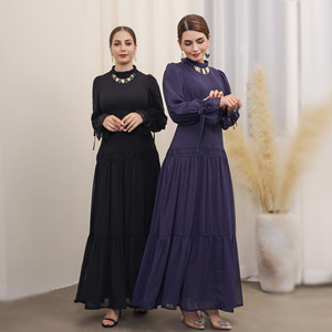 Manufacturer Islamic Clothing Muslim Women Long Dress Lady New <strong>Model</strong> <strong>Abaya</strong> in Dubai Plain <strong>Abaya</strong> Women - Product Image 3