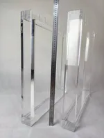 Pieds de table en acrylique transparent, pieds de table en lucite transparent
