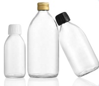 Bouteille en verre personnalisée pour jus de gingembre frais biologique avec couvercle inviolable – 30ml, 60ml, 100ml, 125ml, 150ml, 200ml, 250ml, 300ml, 500ml