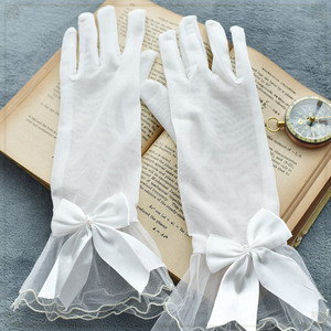 Mitaine en maille <span class=keywords><strong>Gatsby</strong></span>, soirée à thème, Cheongsam, dentelle à la main, nœud - Product Image 4