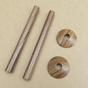 Anello Decorativo per Tubi <span class=keywords><strong>Cromato</strong></span> Effetto Legno, Copertura a Scatto per Tubi dell'Acqua, Anello Decorativo per Tubi di Riscaldamento, Copertura per Fori di Apertura - Product Image 3