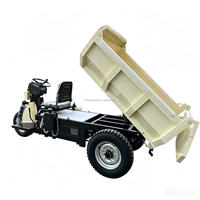 Mini-dumper électrique tricycle 1,5T 2T 2,5T 3T pour l'exploitation minière, avec moteur de pompe à roulement à trois roues et moteur de levage 1300W