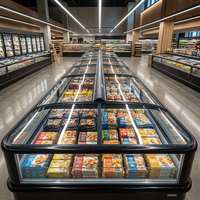 Congelador vertical de exhibición de gran capacidad de 1000L, de una sola temperatura y enfriamiento directo, para supermercados, fabricante de refrigeración.