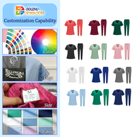 Tenues médicales unisexes 2026 D&Z anti-rides en rayonne pour hôpitaux, salons de beauté et dentaires, avec logo personnalisé, en tissu peigné