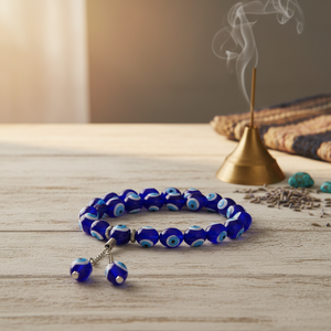 3x33 cm Plastic Evil Eyes Rosary Fine <b>Beaded</b> <b>Bracelets</b> - Product Image 3