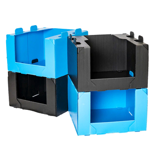 Cajas de Almacenamiento Plegables de Plástico Corrugado PP, Contenedores Apilables para Ropa, Cajas de Plástico para Recoger Piezas - Product Image 3