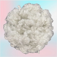 Fibre de polyester recyclée creuse conjuguée 3D 51 mm super moelleuse, faible rétrécissement, ignifuge, textile brut pour filature