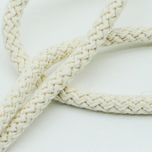 Dây thừng cotton xoắn tự nhiên, dây macrame cotton, dây móc tròn, dây có họa tiết gợn sóng, dây răng cưa - Product Image 2