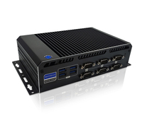 PC Industrial sin Ventilador, Mini Computadora con Windows 11 Pro, Pentium 4405, 8GB de RAM, 512GB SSD, 2 Puertos HD, 8 Puertos USB, 6 Puertos COM RS232/RS485