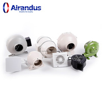 Ventilateur d'extraction circulaire carré pour salle de bain, nouvelle conception HVACR, faible bruit, ventilateur de conduit en ligne pour système de ventilation