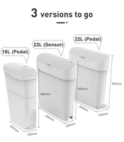 Offre Spéciale poubelle debout poubelle en plastique poubelle 22L poubelle sanitaire femelle poubelle sanitaire papier avec pédale