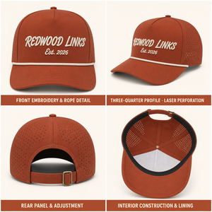 Casquette de golf et de baseball perforée pour homme avec logo personnalisé, bleu marine et ivoire, profil haut, structurée, performance, été, extérieur, <span class=keywords><strong>en</strong></span> gros - Product Image 2