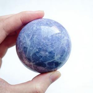 Sphère de calcite bleue de haute qualité sculptée à la main, boule de quartz cyanite naturelle pour la guérison et le Feng Shui, idéale pour la décoration - Product Image 2