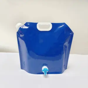 Custom Printing Folding Water Grote Opslag Tuit Zakje Plastic Zak Met Klep