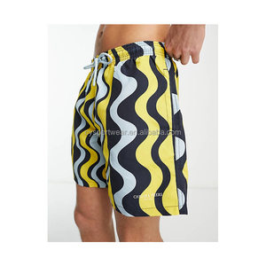 Hot <strong>Gay</strong> <strong>Men's</strong> Contrast Line Swim <strong>Shorts</strong> Solid Style Beach Pants OEM Sports Wear for Adults - Product Image 2